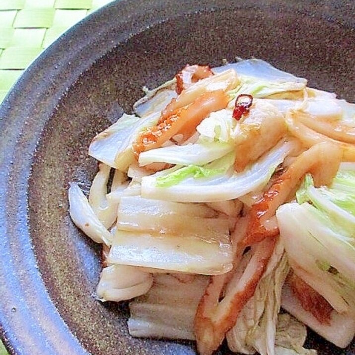 節約おかず♪白菜とちくわのオイスター炒め